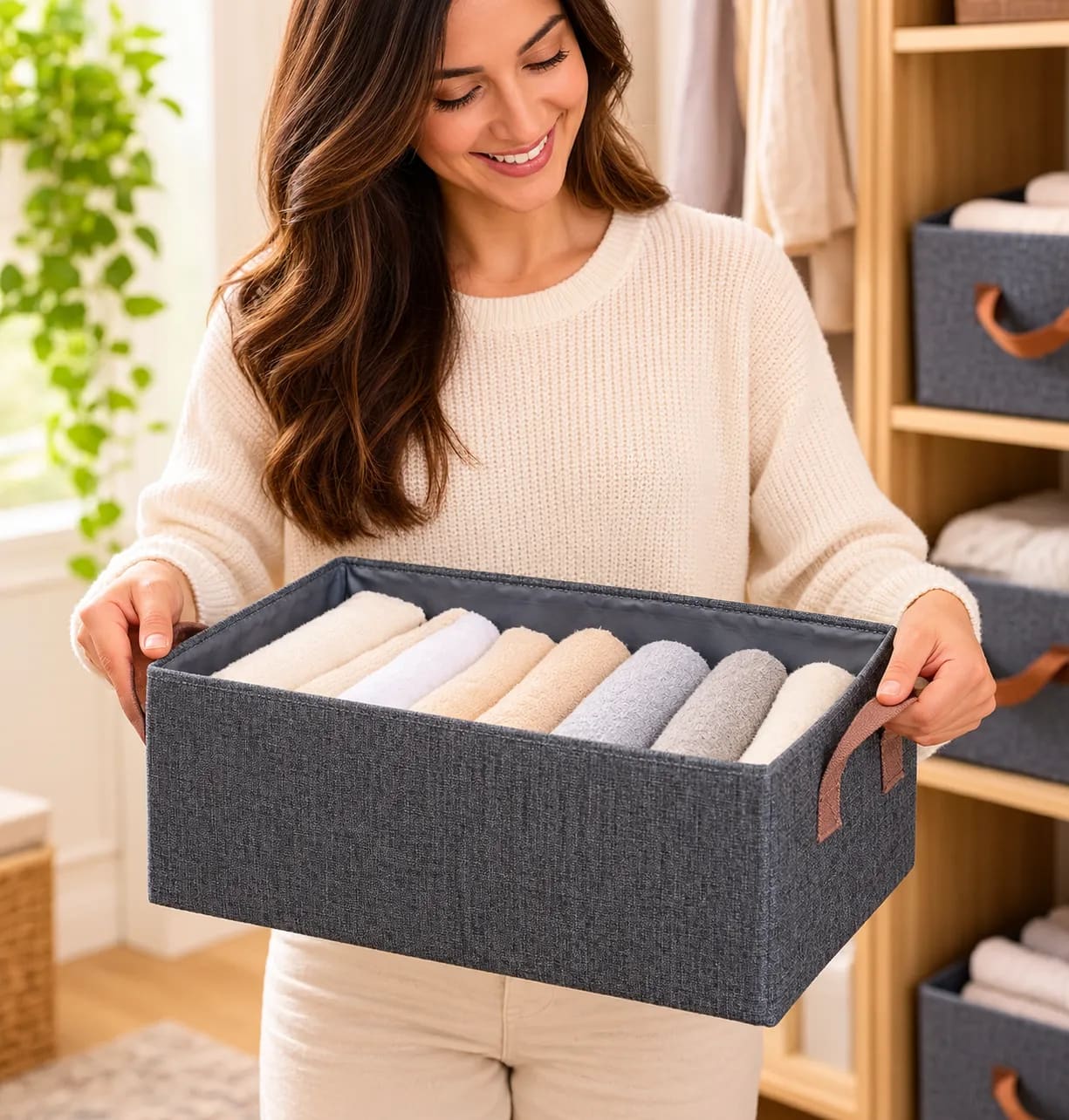 Cesto Organizador de Guarda-Roupa – Mais Espaço e Praticidade